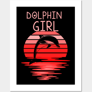 Dolphin Girl Posters and Art